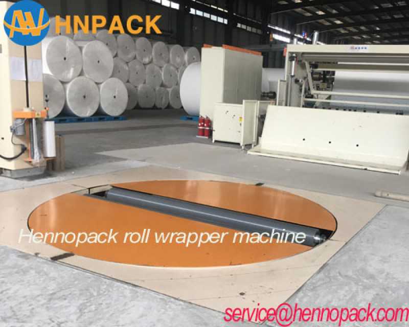 Hennopack Full Auto Woven Fabrics Roll Stretch Wrapper Machine